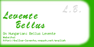 levente bellus business card